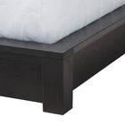 Baxton Studio Elina Modern Ebony Black Wood Queen Size Platform Bed with Built-In Shelves