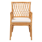 bali & pari Maisa Bohemian Light Honey Rattan Arm Chair