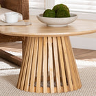 bali & pari Caribic Modern Slatted Acacia Wood Coffee Table