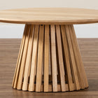 bali & pari Caribic Modern Slatted Acacia Wood Coffee Table