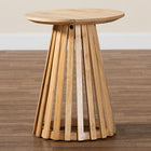 bali & pari Caribic Modern Slatted Acacia Wood End Table