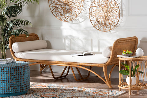 bali & pari Veve Bohemian Light Honey Rattan Daybed