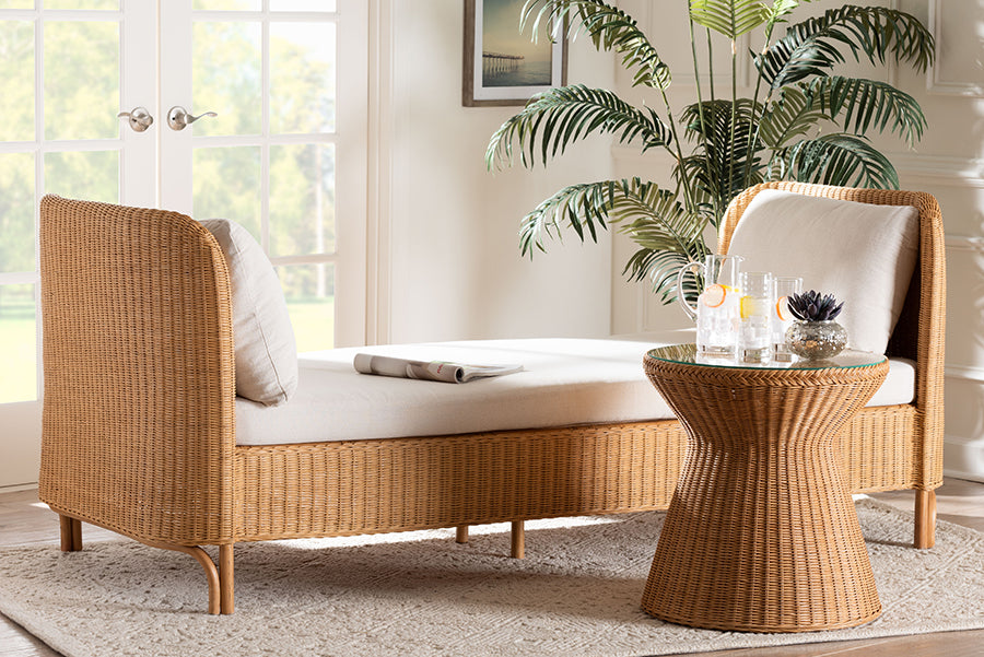 bali & pari Diva Bohemian Light Honey Rattan Daybed