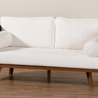 Baxton Studio Uriel Mid-Century Modern Cream Boucle Fabric Sofa