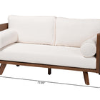 Baxton Studio Uriel Mid-Century Modern Cream Boucle Fabric Sofa