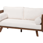 Baxton Studio Uriel Mid-Century Modern Cream Boucle Fabric Sofa