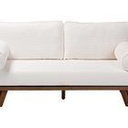 Baxton Studio Uriel Mid-Century Modern Cream Boucle Fabric Sofa