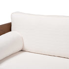 Baxton Studio Uriel Mid-Century Modern Cream Boucle Fabric Sofa