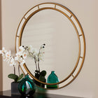 Baxton Studio Ulvi Antique Goldleaf Round Accent Mirror