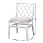 bali & pari Carwyn Bohemian White Rattan Dining Chair