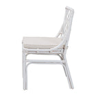 bali & pari Carwyn Bohemian White Rattan Dining Chair
