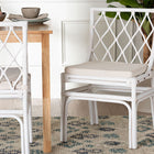 bali & pari Carwyn Bohemian White Rattan Dining Chair