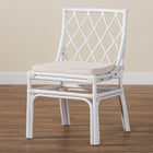 bali & pari Carwyn Bohemian White Rattan Dining Chair