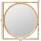 bali & pari Bayan Japandi Natural Rattan Wall Mirror