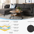 Baxton Studio Cantu Modern Gravel Twill Fabric Left Facing Sectional Sofa