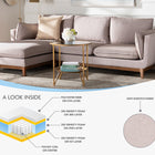 Baxton Studio Olson Modern Beige Fabric Left Facing Sectional Sofa