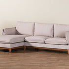 Baxton Studio Olson Modern Beige Fabric Left Facing Sectional Sofa