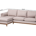 Baxton Studio Olson Modern Beige Fabric Left Facing Sectional Sofa