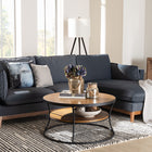 Baxton Studio Linanas Modern Dark Grey Fabric Right Facing Sectional Sofa