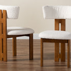 Baxton Studio Kyren Modern Cream Boucle Dining Chair