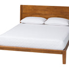 Baxton Studio Aldith Japandi Walnut Brown Toolless Assembly Queen Platform Bed