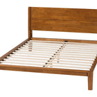 Baxton Studio Aldith Japandi Walnut Brown Toolless Assembly Queen Platform Bed