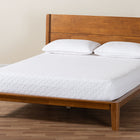 Baxton Studio Aldith Japandi Walnut Brown Toolless Assembly Queen Platform Bed