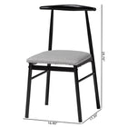 Baxton Studio Arnold Modern Industrial Grey Fabric and Metal Dining Chair