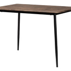 Baxton Studio Arnold Modern Industrial Grey Fabric and Metal Dining Set
