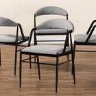 Baxton Studio Orrin Modern Industrial Grey Fabric and Metal Dining Chair