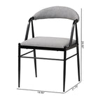 Baxton Studio Orrin Modern Industrial Grey Fabric and Metal Dining Chair