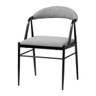 Baxton Studio Orrin Modern Industrial Grey Fabric and Metal Dining Chair