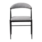 Baxton Studio Orrin Modern Industrial Grey Fabric and Metal Dining Chair