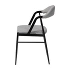 Baxton Studio Orrin Modern Industrial Grey Fabric and Metal Dining Chair