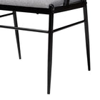 Baxton Studio Orrin Modern Industrial Grey Fabric and Metal Dining Chair
