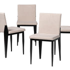 Baxton Studio Bishop Industrial Beige Fabric and Metal Dining Chair