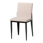 Baxton Studio Bishop Industrial Beige Fabric and Metal Dining Chair
