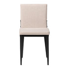 Baxton Studio Bishop Industrial Beige Fabric and Metal Dining Chair