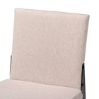 Baxton Studio Bishop Industrial Beige Fabric and Metal Dining Chair