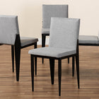 Baxton Studio Bishop Industrial Grey Fabric and Metal Dining Chair