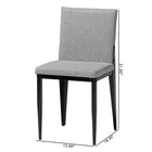 Baxton Studio Bishop Industrial Grey Fabric and Metal Dining Chair