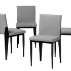 Baxton Studio Bishop Industrial Grey Fabric and Metal Dining Chair