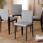 Baxton Studio Bishop Industrial Grey Fabric and Metal Dining Chair