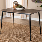 Baxton Studio Dalair Industrial Rustic Brown Wood and Metal Dining Table