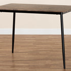 Baxton Studio Dalair Industrial Rustic Brown Wood and Metal Dining Table