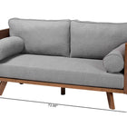 Baxton Studio Uriel Mid-Century Modern Grey Boucle Fabric Sofa