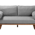 Baxton Studio Uriel Mid-Century Modern Grey Boucle Fabric Sofa
