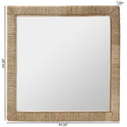 bali & pari Geralyn Japandi Natural Seagrass Square Wall Mirror