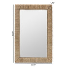 bali & pari Geralyn Japandi Natural Seagrass Rectangular Wall Mirror