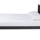 Baxton Studio Primrose Mid-Century Black Fluted Wood Queen Size Platform Bed